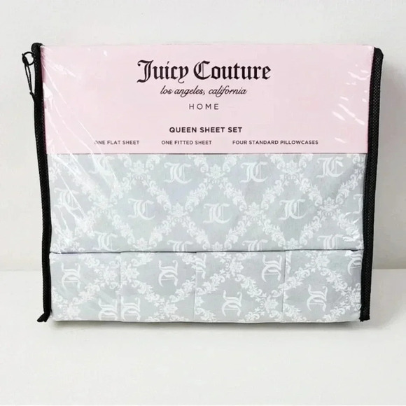 Juicy Couture Other - Juicy  Couture Monogram Queen Sheets 6 Piece Sheet Set Polyester Bedding…